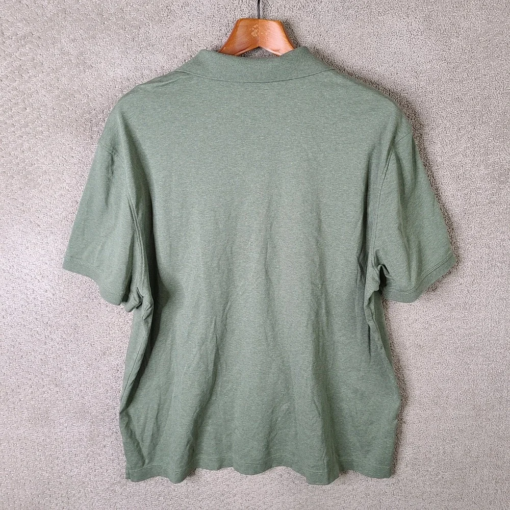 Banana‎ Republic Shirt Mens XL Green Luxe Touch Polo Short Sleeve Cotton Casual